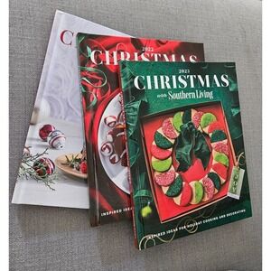 Christmas with Southern Living Lot of 3 Cookbooks 2023-2022-2021 Holiday Recipes